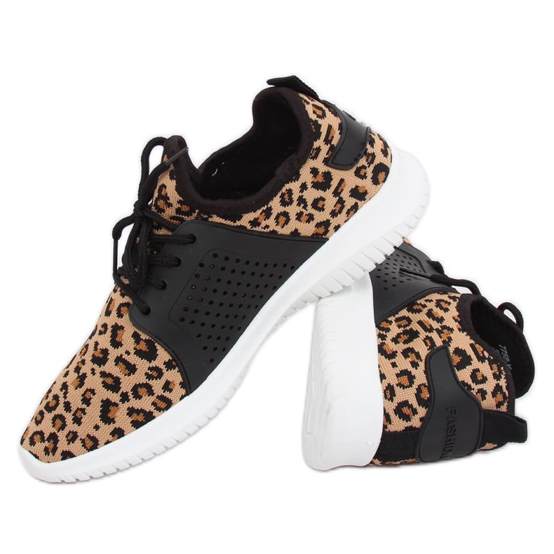 Leopard 7758-Y Leopard Print sneakers brun 1