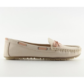 Klassiska kvinnors loafers beige 3145 Beige II-GAT 2
