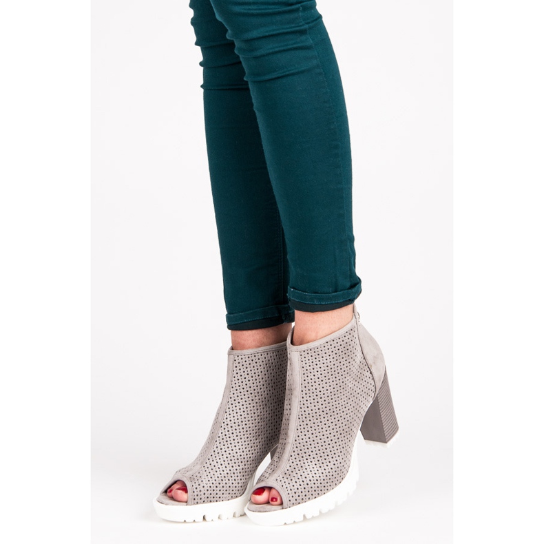 Vices Openwork stövlar med öppen tå grå 1