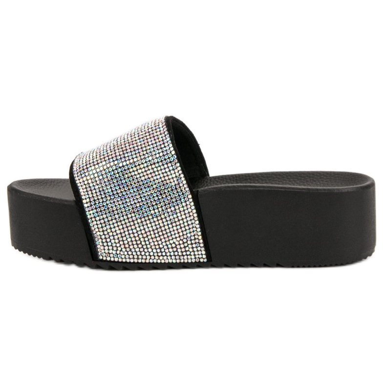 Marquiz Trendiga tofflor på plattformen svart grå 1