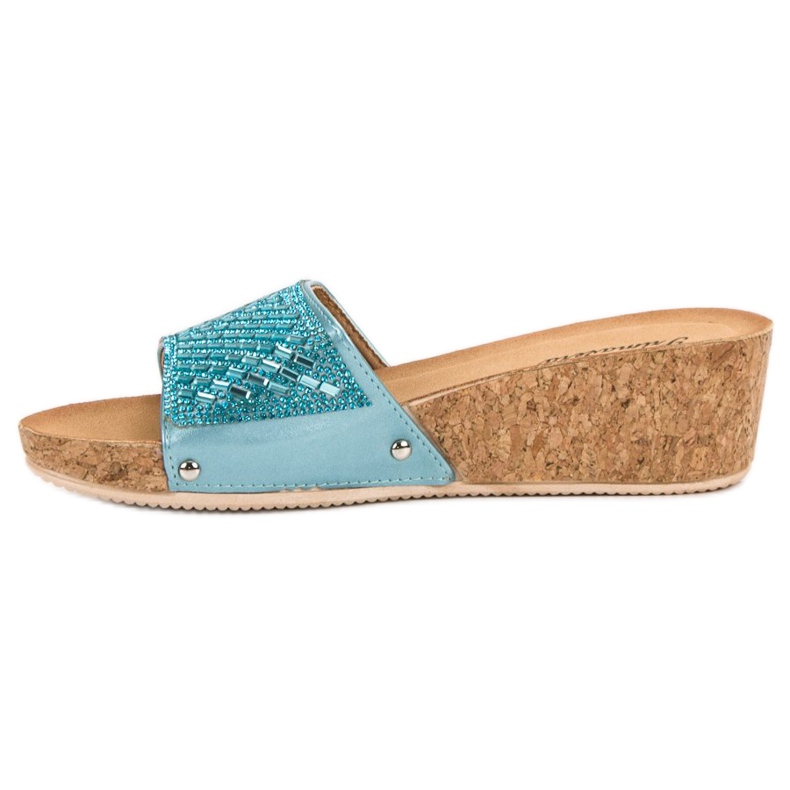 Primavera Blue Wedge Tofflor blå 1