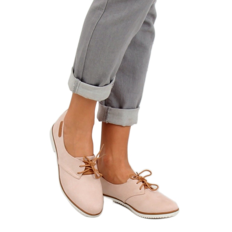 Dam beige och rosa loafers 6907-BL Rosa 2