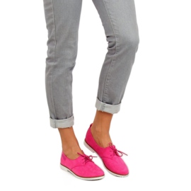 Fuchsia loafers för kvinnor 6907-BL Fushia rosa 2