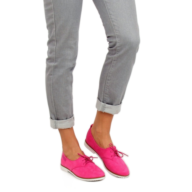 Fuchsia loafers för kvinnor 6907-BL Fushia rosa 2