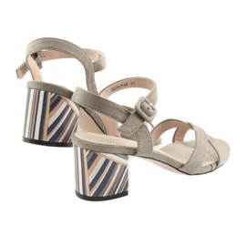 Dekorativ sandalklack Filippo 818 beige 3