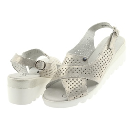 Gyllene damsandaler på kilen Filippo 729 3