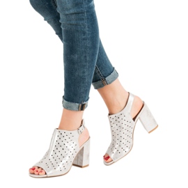 VINCEZA sandaler med jetstrålar grå 1