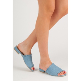 Small Swan Denim tofflor blå 1