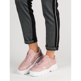 Rosa sneakers med Holo -effekt 2