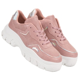 Rosa sneakers med Holo -effekt 1