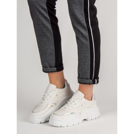 Vita sneakers med Holo -effekt 2