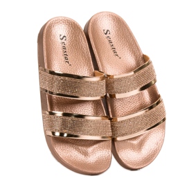 Seastar Gyllene tofflor med kristaller 1