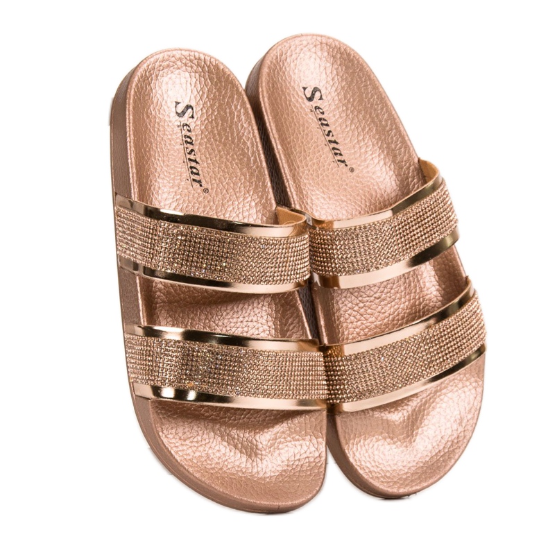 Seastar Gyllene tofflor med kristaller 1