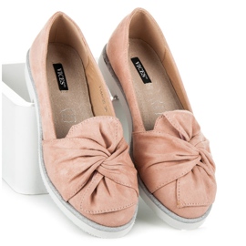 Vices Mockaskor med glitterdekorationer rosa 2