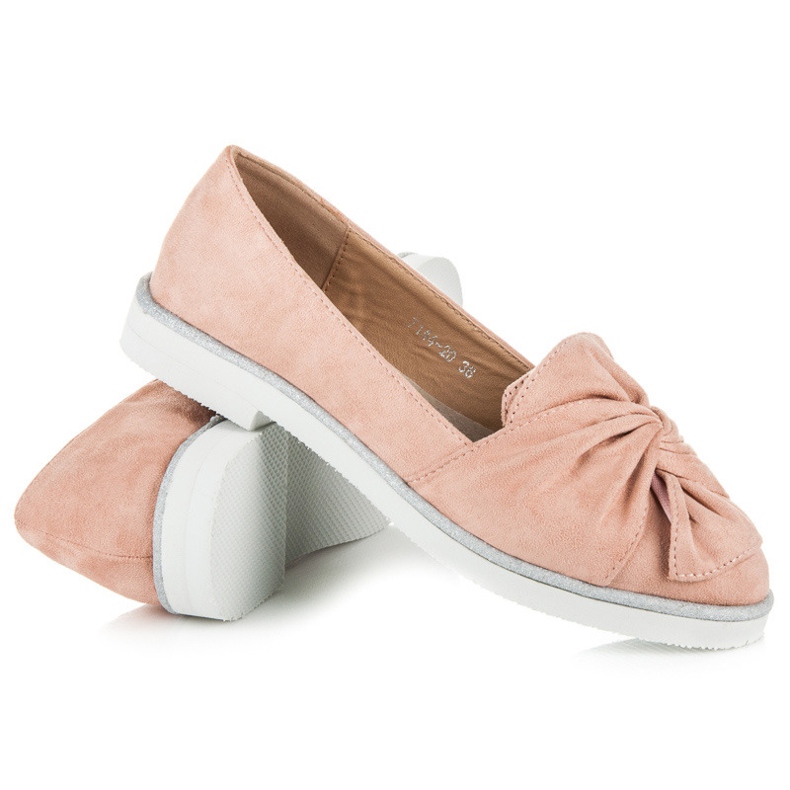 Vices Mockaskor med glitterdekorationer rosa 1