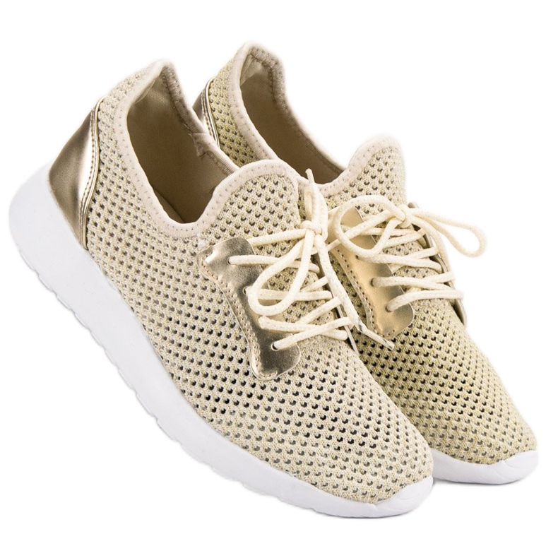 SHELOVET Mesh sportskor gul 2
