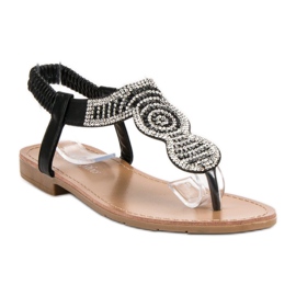 SHELOVET Slip-on japanska sandaler svart 1