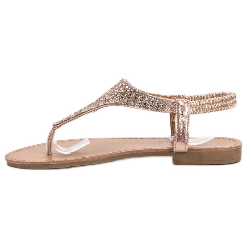 SHELOVET Golden Slip On Sandals gyllene 1