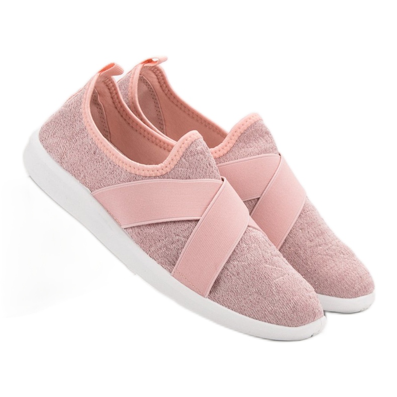 Ideal Shoes Slip-on sportskor rosa 2