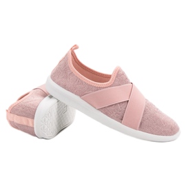 Ideal Shoes Slip-on sportskor rosa 1