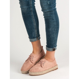 Small Swan Openwork Mocka Brogues rosa 1