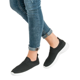 Weide Trendiga textilskor svart 2
