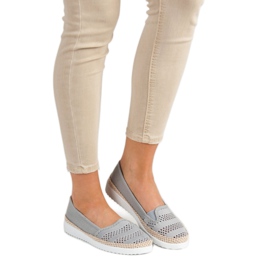 SHELOVET Textil Espadrilles grå 1