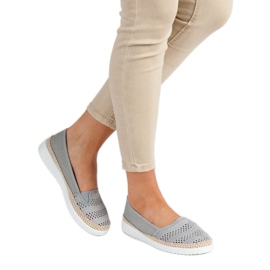 SHELOVET Textil Espadrilles grå 2