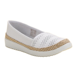 SHELOVET Textil Espadrilles vit 1