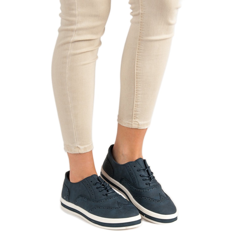 SHELOVET Marinblå skor 2