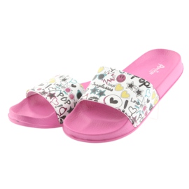 Solglasögon tofflor profilerade American Club rosa vit svart grön gul 3