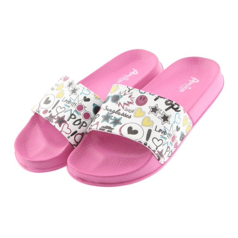 Solglasögon tofflor profilerade American Club rosa vit svart grön gul 4