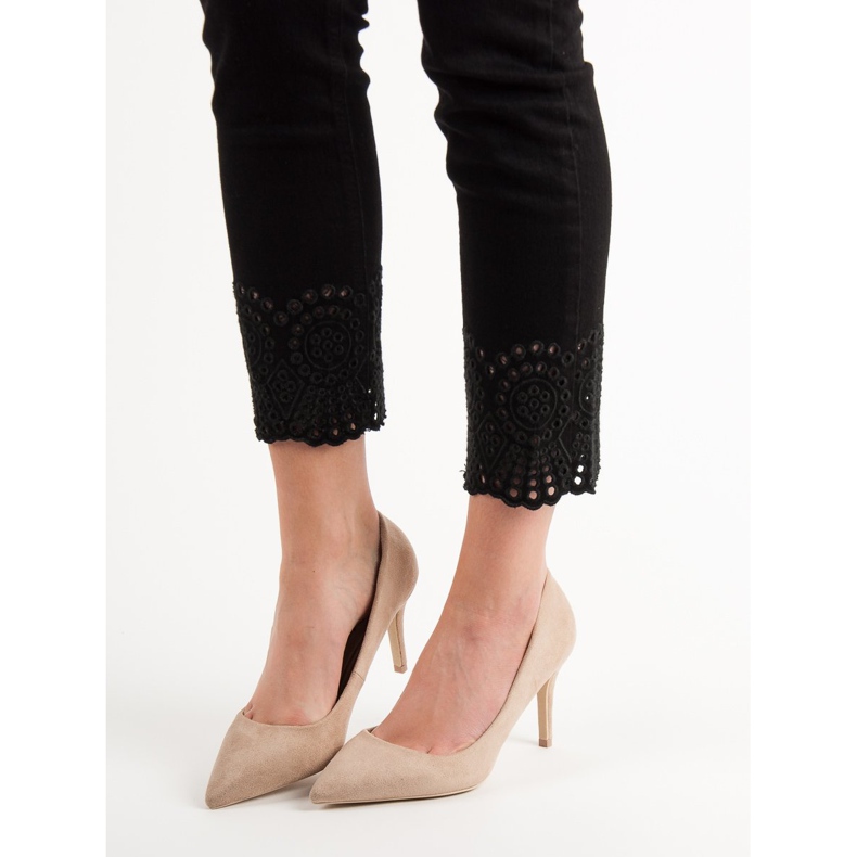 Small Swan Beige höga klackar 2