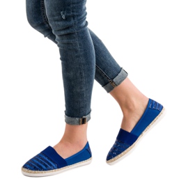 Kayla Glänsande Espadrilles blå 2