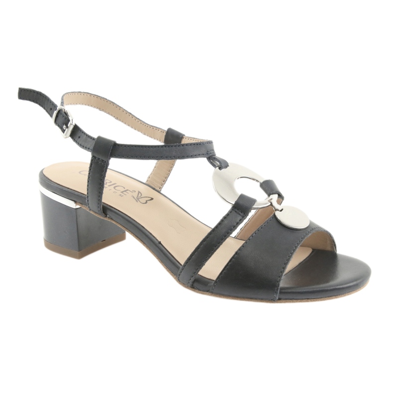 Sandaler med dekorationen Caprice 28211 marinblå grå 1