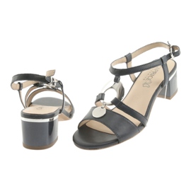 Sandaler med dekorationen Caprice 28211 marinblå grå 4