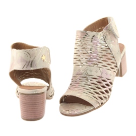 Sandaler med Badura 4723 övre brun gul rosa 4