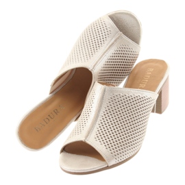 Badura 5311 guld tofflor för kvinnor mångfärgad 4