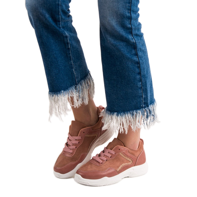 SHELOVET Trendiga sneakers rosa 1