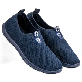 SHELOVET Marinblå slip-on sneakers 1