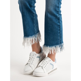 Ideal Shoes Sportskor med Cubic Zirconia vit 1