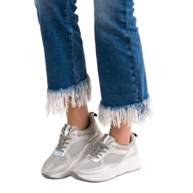 Ideal Shoes Silver sportskor grå 1