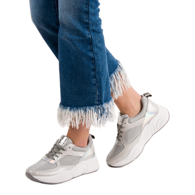 Ideal Shoes Silver sportskor grå 2