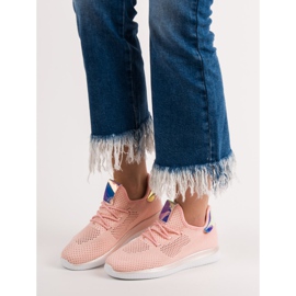 SHELOVET Textil sportskor rosa 2