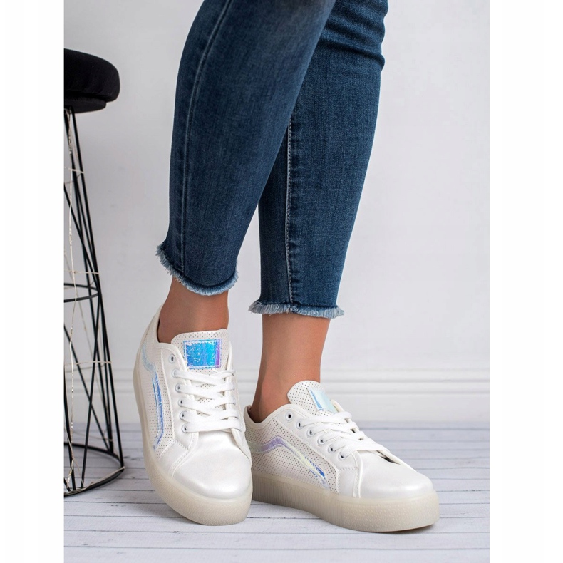 SHELOVET Casual damskor vit 2