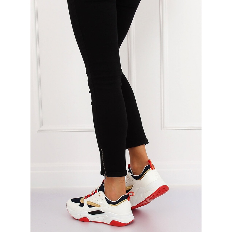 Flerfärgade sportskor BK008-47 VIT / BLÅ mångfärgad marinblå 1