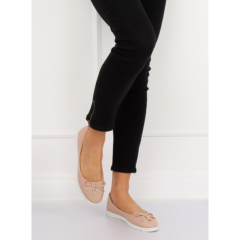 Beige ballerinor för kvinnor YSD-04 Naken 2