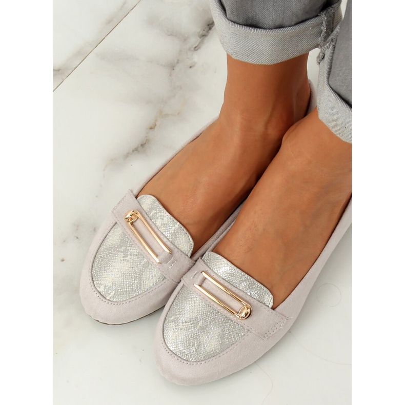 Grå damloafers VS-662 LT.GRAY 2