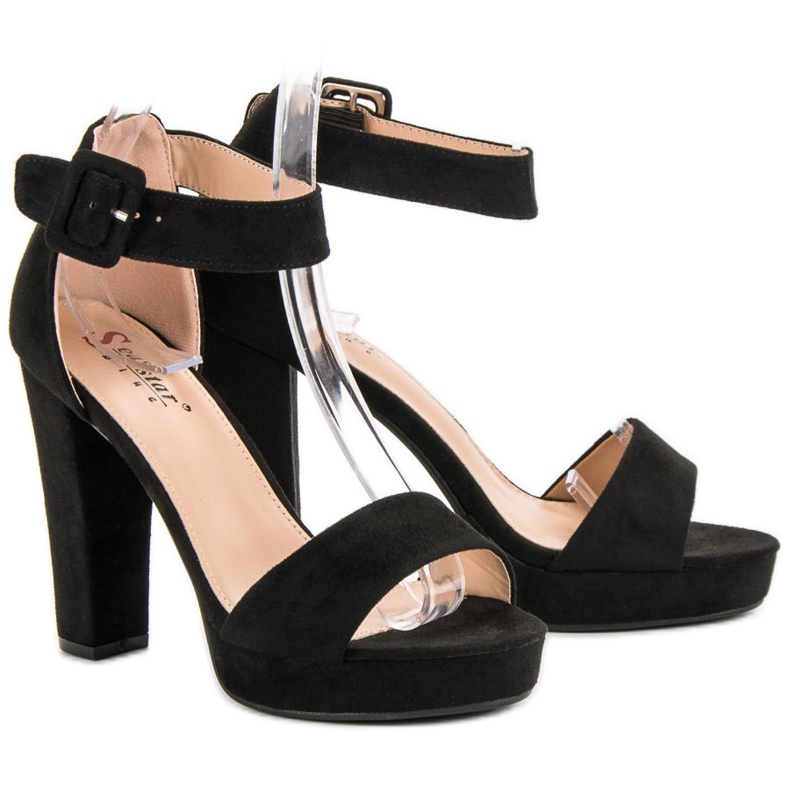 Seastar Sexiga sandaler på plattformen svart 1