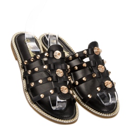 Renda Tofflor Med Strass svart 2